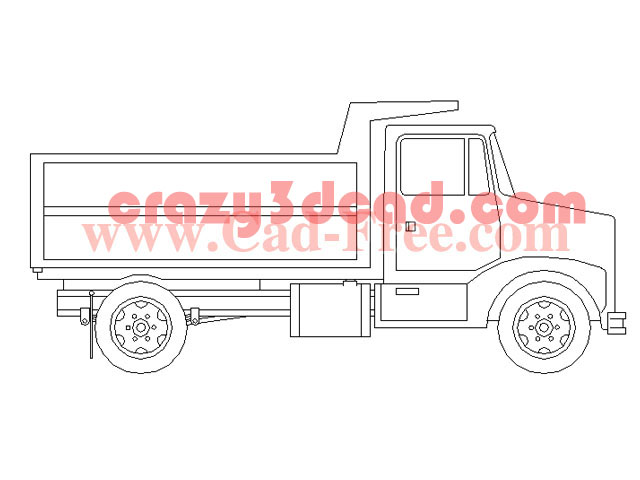 Wooden plate car CAD blocks